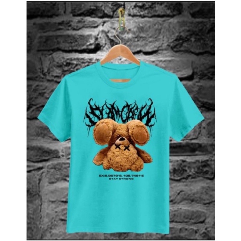 kaos pria the bear beruang distro katun combed
