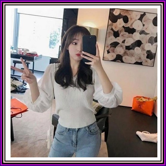 Blouse Eshter Blouse Sabrina Kerut Wanita Korean Style Terbaru Baju Atasan Jumbo Kekinian Baju Fashi