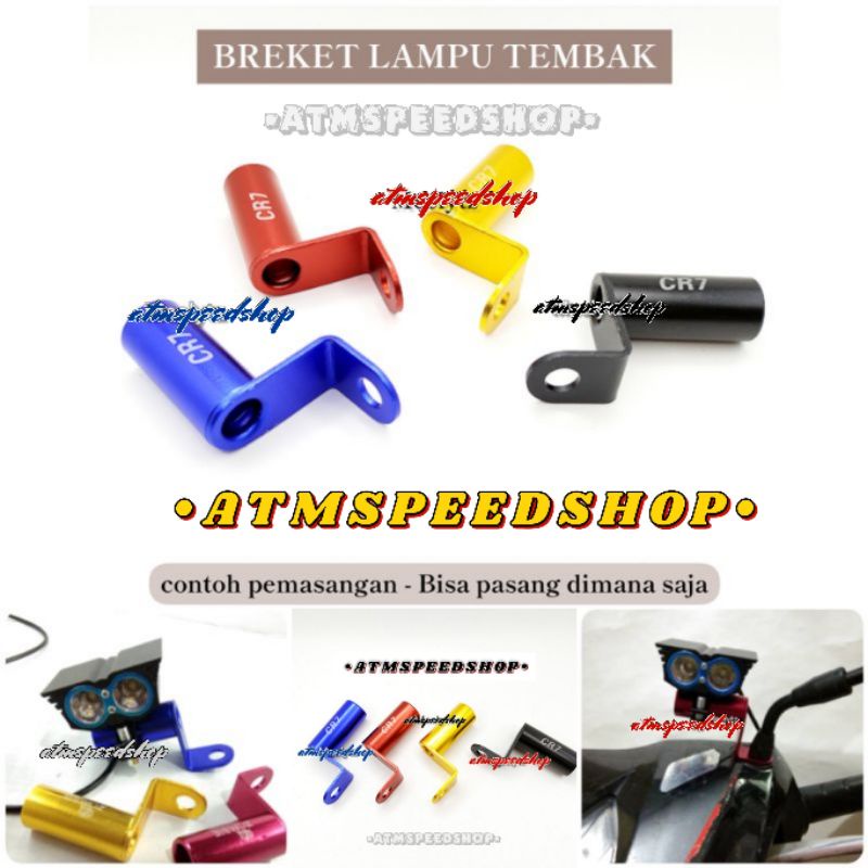 Breket CNC Dudukan Lampu Tembak Dudukan Holder Hp Untuk semua Motor Spion Honda Yamaha Nmax KLX PCX