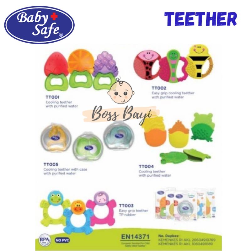 BABY SAFE - Cooling Teether / Mainan Gigitan Bayi TT001 TT002 TT003 TT004 T005 TT011