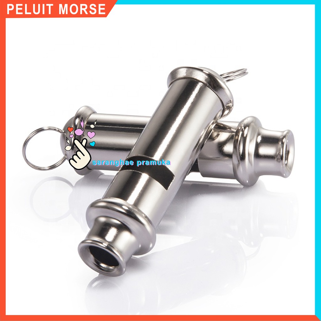 Peluit Morse Pramuka Stainles Logam