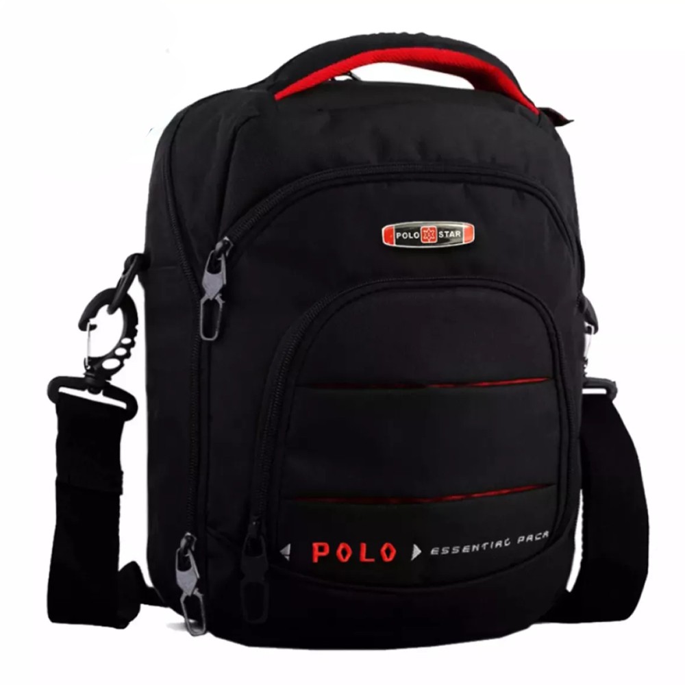 9.9 Shopee GRATIS ONGKIR!! POLO Tas Selempang Pria Model 39121 Tas Tablet 10 Inchi Tas Outdoor Bahan Nilon Waterproof