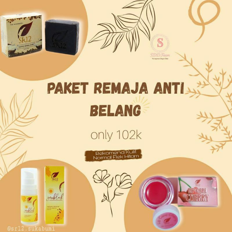PAKET REMAJA ANTI BELANG/SKINCARE SR12