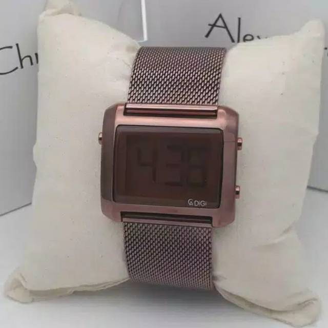 ALEXANDRE CHRISTIE AC 9230 COKLAT JAM TANGAN WANITA ORIGINAL