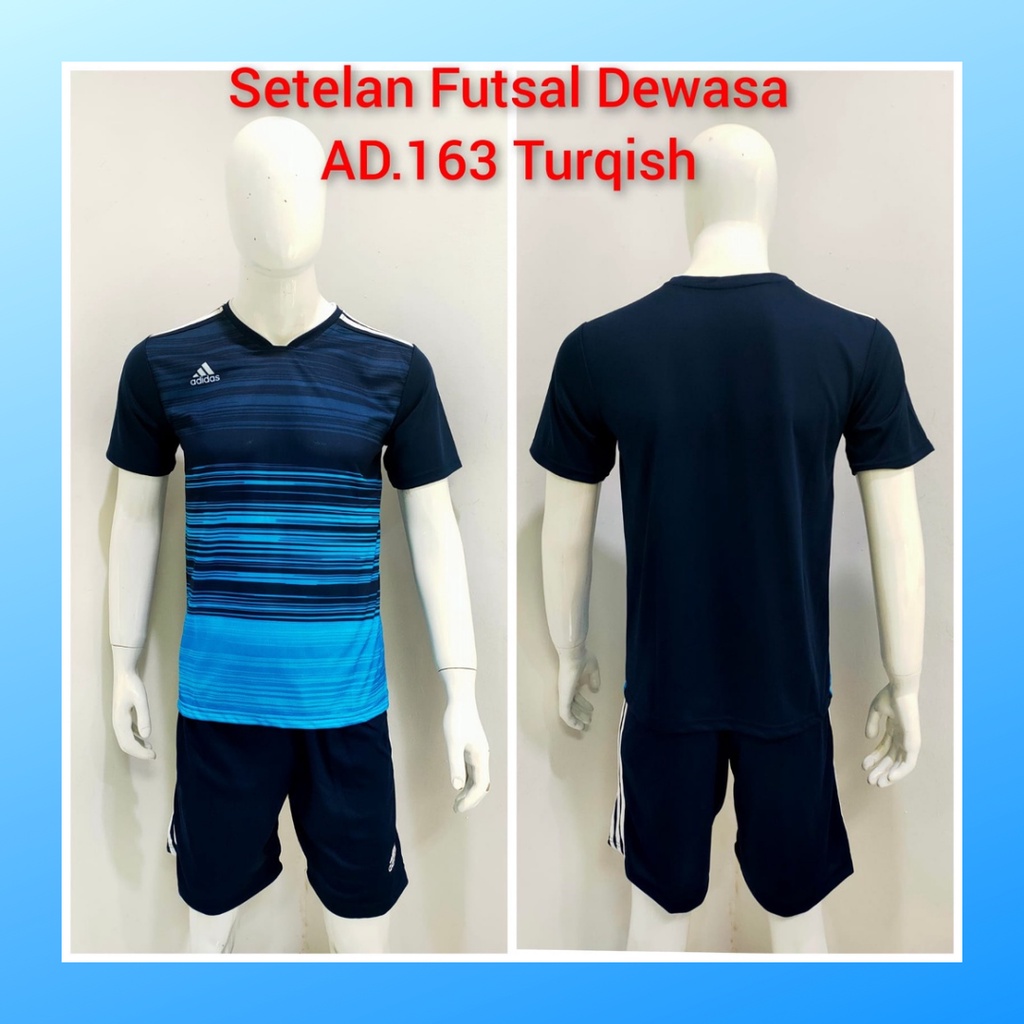 jersey futsal pria kaos sepak bola baju dan celana setelan wanita dewasa t-shirt outfit seragam jarsey kostum olahraga pakaian apparel sport jersy soccer casual jersi suit AD163 turqis