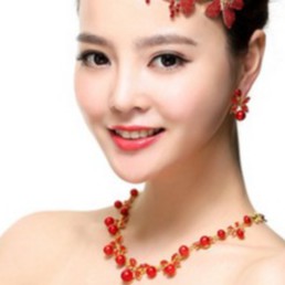 [PALING LARIS] AKSESORIS PENGANTIN SET KALUNG ANTING WEDDING WANITA KAM005