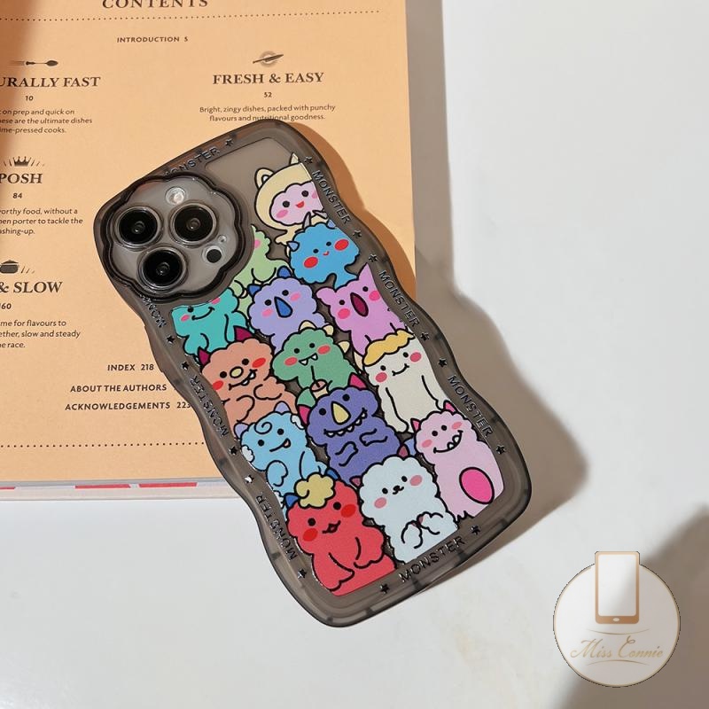 Soft Case Motif Kartun Monster Kecil Lucu Untuk IPhone 6 6s 7 8 Plus 11 12 13 Pro MAX XR XS MAX X SE 2020