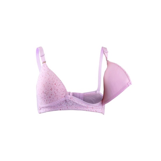 Bra menyusui busa tanpa kawat 923 bh menyusui bukaan depan maternity bra katun motif bintik - bintik