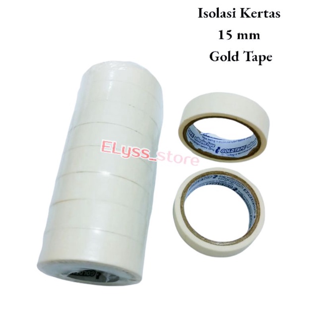 

Isolasi Kertas 15 mm Gold Tape