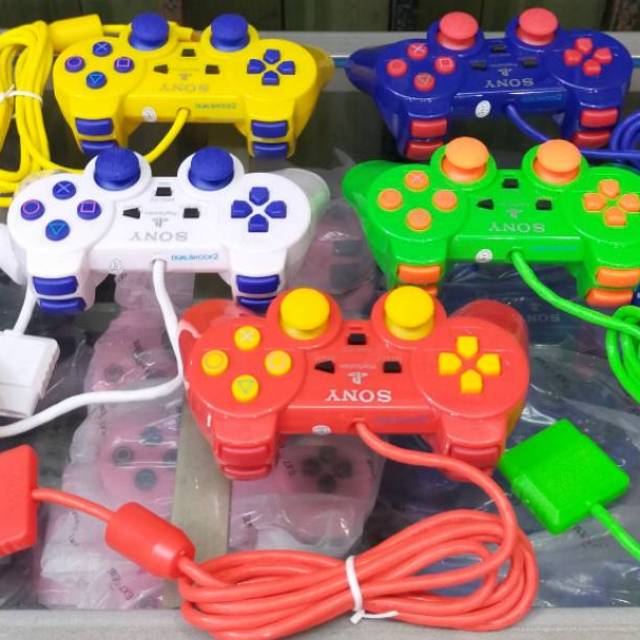 Stik Ps2 Warna Motif Tombol Xbox Kabel Serat