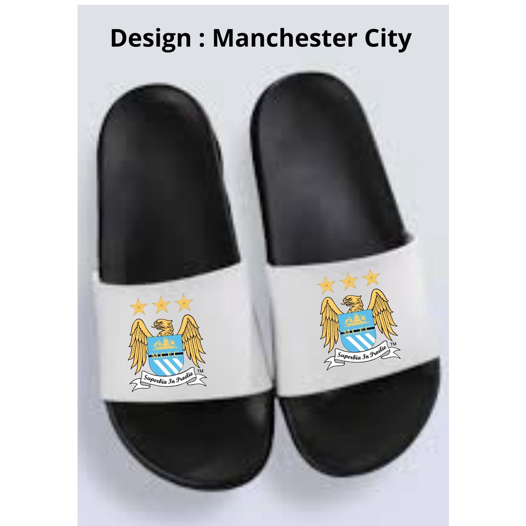 SANDAL SELOP / SLIP ON / SLOP PREMIUM DEWASA PRIA WANITA DESIGN MANCHESTER CITY