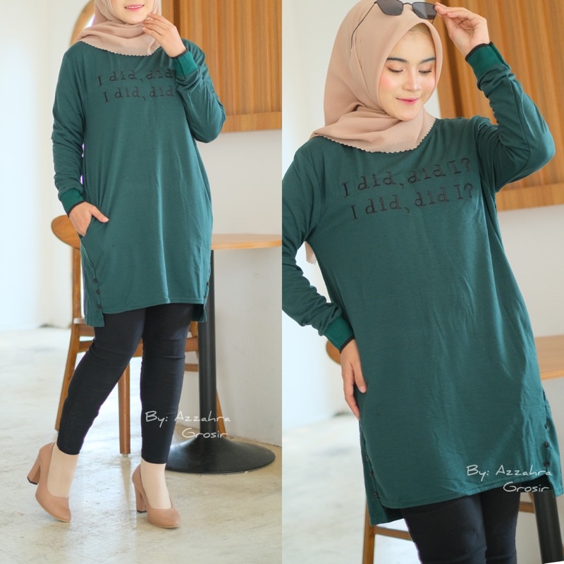 I did Tunik - Tunik Babyterry Import Bordir LD102+ / Rib Sporty + Saku Kiri kanan / R.28 - 268-6097