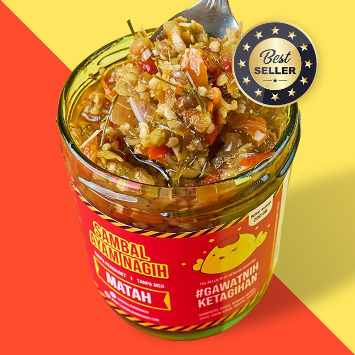 

Sambal-Aneka- Sambal Matah Ayam Nagih Asli Jakarta - Toples 150Gr -Aneka-Sambal.