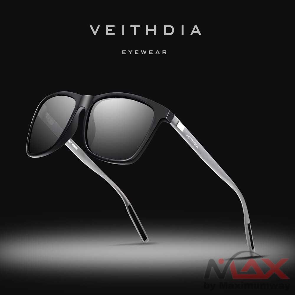 Veithdia ORI Kacamata Hitam + Sarung Exclusive Pria Wanita UV400 Anti UV Polarized Sunglasses VEITHDIA Original Sunglasses Sports Outdoor Unisex Aluminum TR90 Polarized UV400 Lens Vintage Sun Glasses For Male/Female VT6108