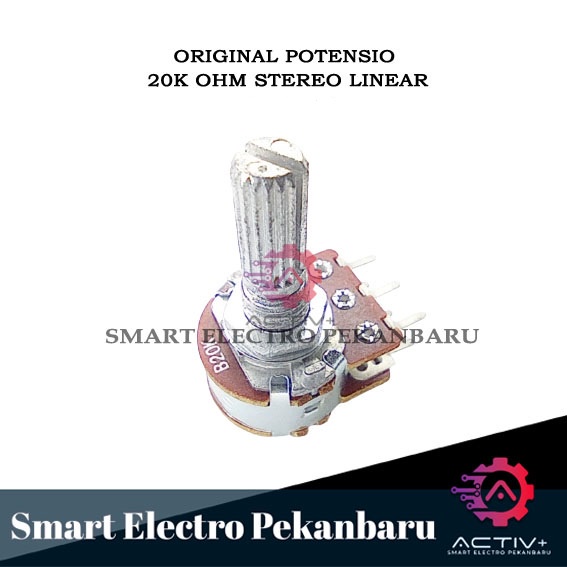 ORIGINAL POTENSIO STEREO SONG 20K OHM Potensio Stereo Linear 20000 Ohm Potensiometer Stereo Variabel