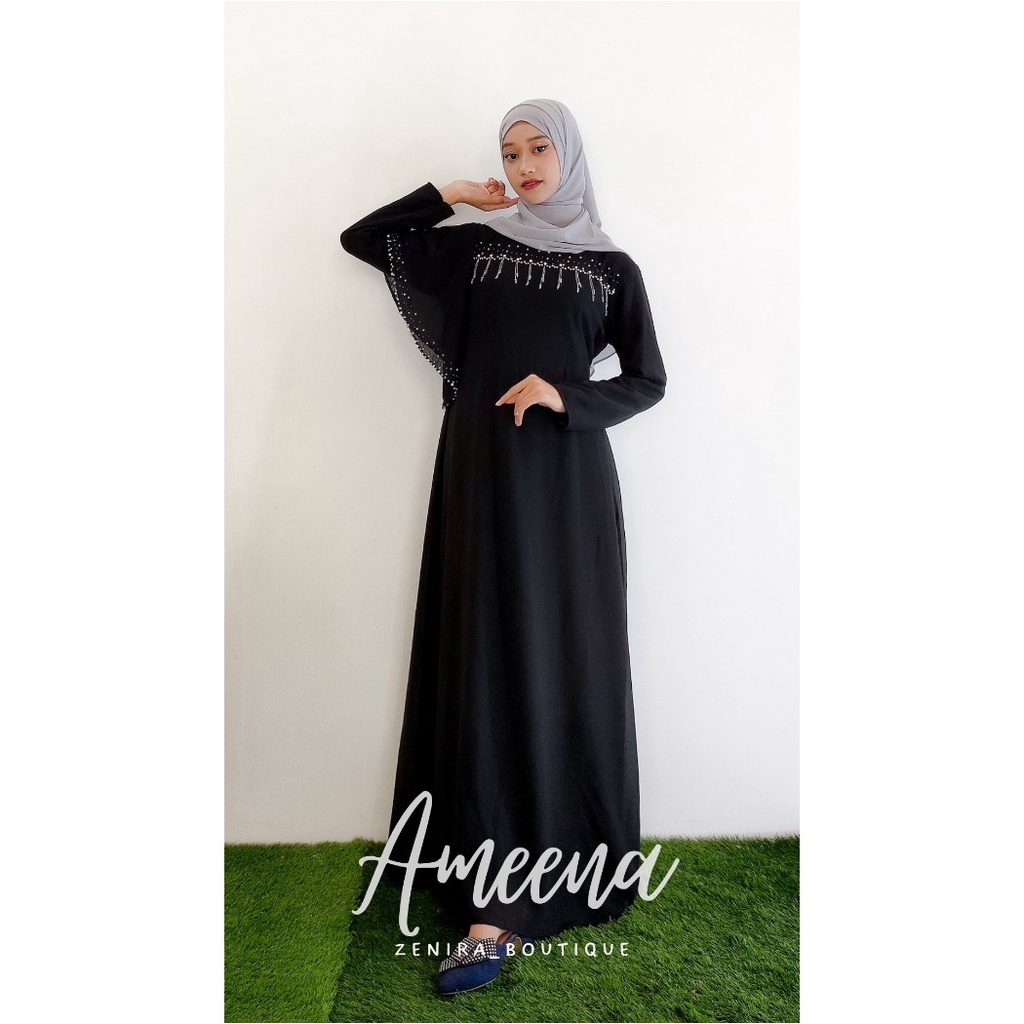 AMEENA GAUN ceruty babydoll / baju pesta / prewedding / wisuda / lamaran /  gamis remaja kondangan / couple / tersedia ukuran kecil hingga jumbo