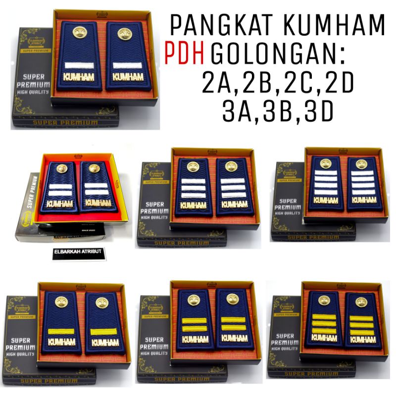 PANGKAT PDH PDU KUMHAM GOLONGAN 2A 2B 2C 2D 3A 3B 3C 3D 4A 4B KEMENKUMHAM / POLSUSPAS / IMIGRASI / CPNS KUALITAS SUPER PREMIUM-1