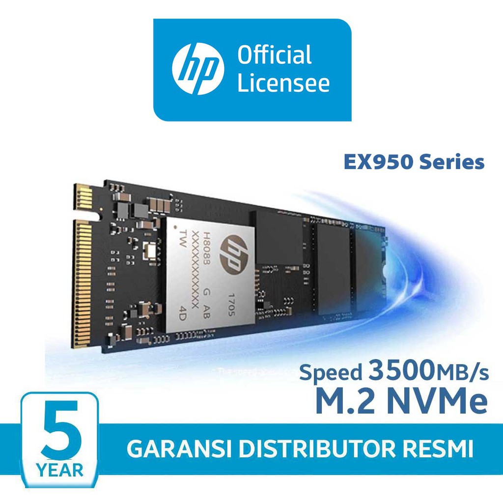 HP SSD EX950 M.2 NVMe 1TB 3500MB/s PCIe 3.1 x4 Garansi 5th Comparable