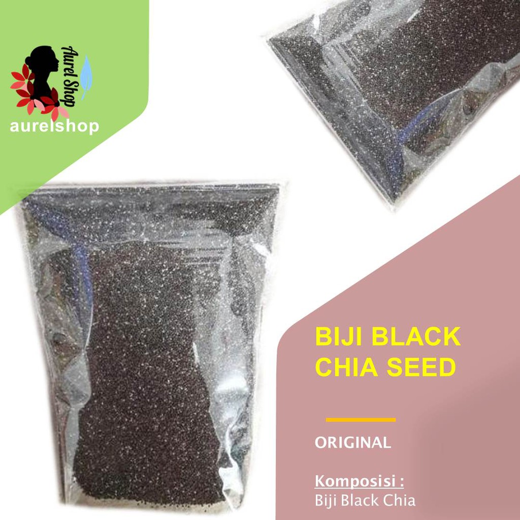 

Biji Black Chia Seed kemasan 100g, 250g, 500g, 1 kg / Chiaseeds