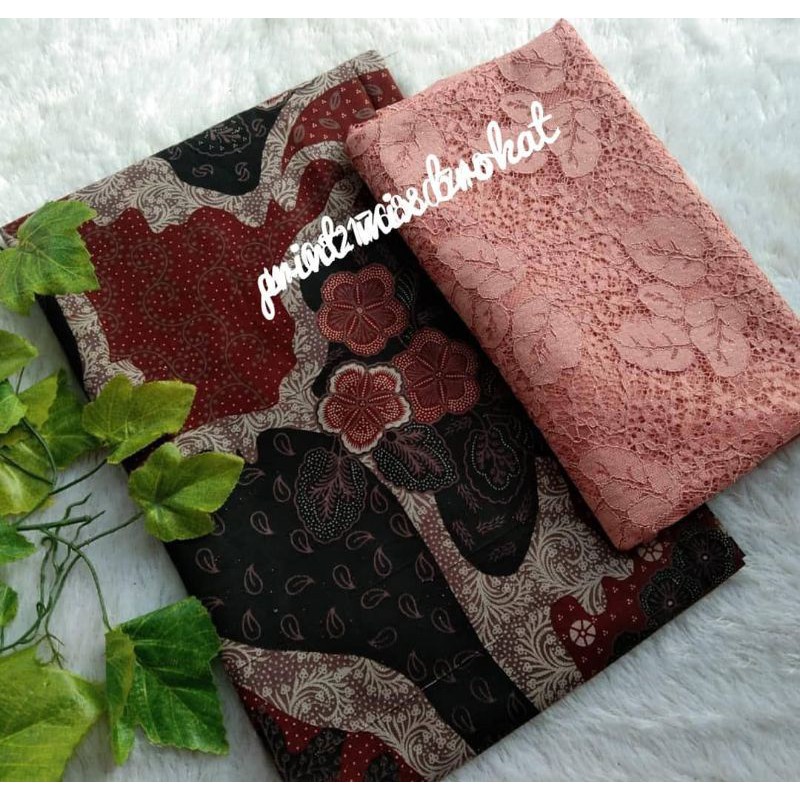 Kain Batik Fashion Jarik Sogan Batik Kebaya Brokat Modern