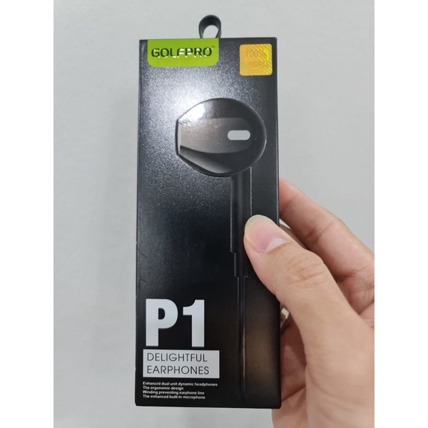 Handsfree Earphone Stereo Golf P1 SuperBass Delightfull Sound Premium Handsfree Terpopuler Sen