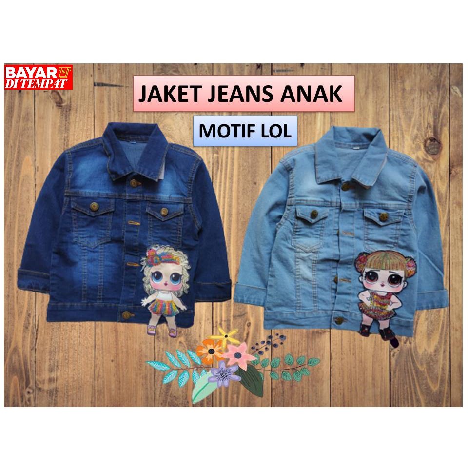 JAKET JEANS ANAK bisa COD / JAKET LED LOL / JAKET ANAK 1-10 TAHUN / JAKET LEVIS DENIM ANAK PEREMPUAN