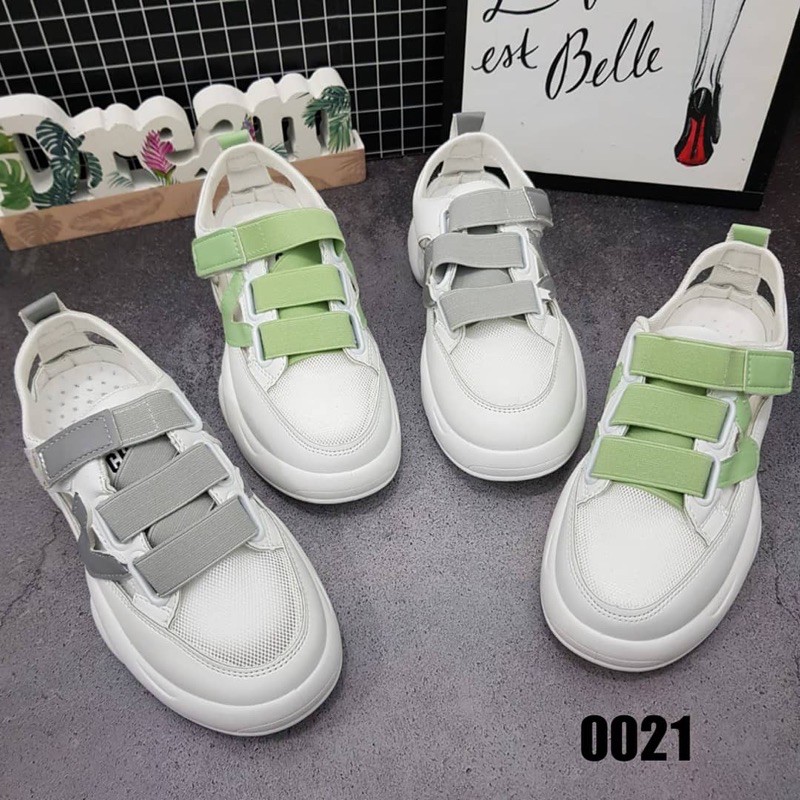 Sneakers Ulzzang Harajuku strap 0021 import casual sporty shoes sepatu wanita casual kerja