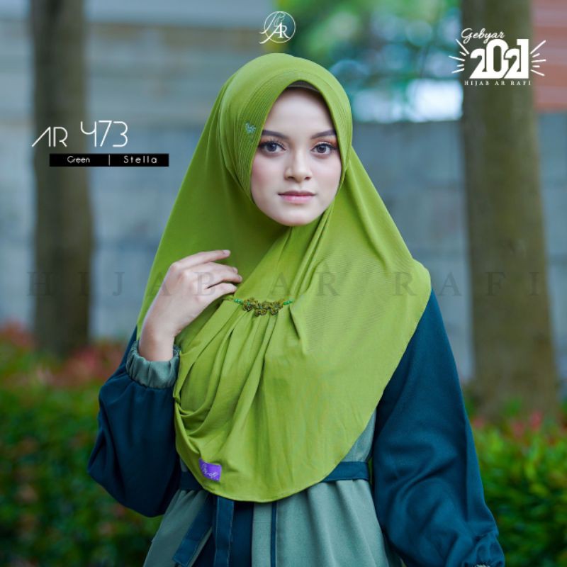 TERBARU AR 473 HIJAB INSTAN BY HIJAB AR RAFI ORIGINAL || INAYAHHIJAB-Green