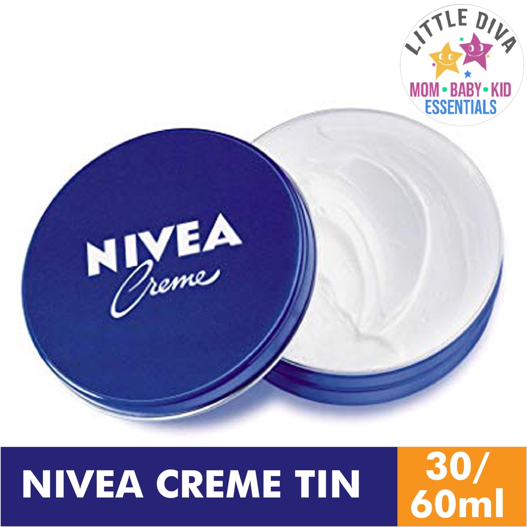 Pelembab Kulit NIVEA Cream Tin 30mL &amp; 60mL Body Care skin Kaleng Krim Kulit Bisa untuk Bayi dan Balita juka kulit kering