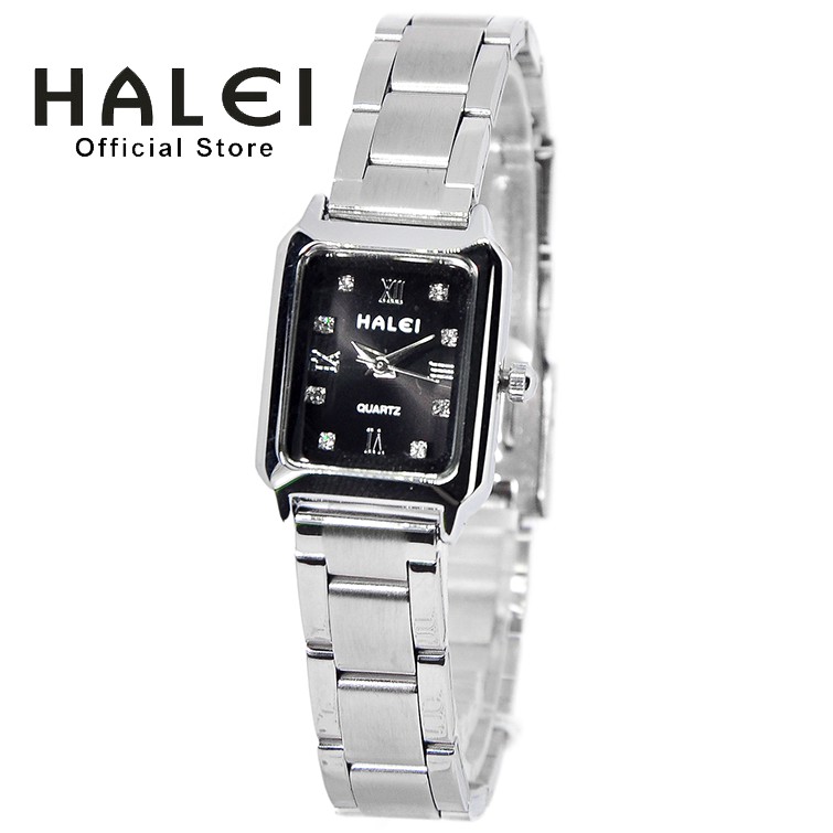 Halei watch Official Store Garansi Resmi Jam Tangan Wanita Halei 411 Elegant Permata Romawi Original