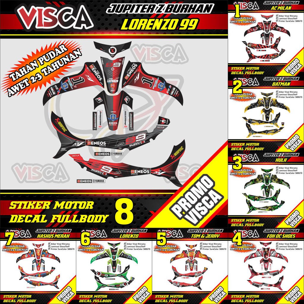 Decal Jupiter Z Burhan Full Body Stiker Jupiter Z Burhan Full Body Striping Jupiter Z Burhan Variasi