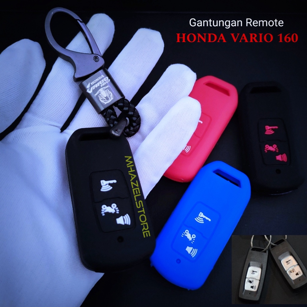 gantungan kunci sarung cover remote keyless motor honda vario 160 logo model anyam premium