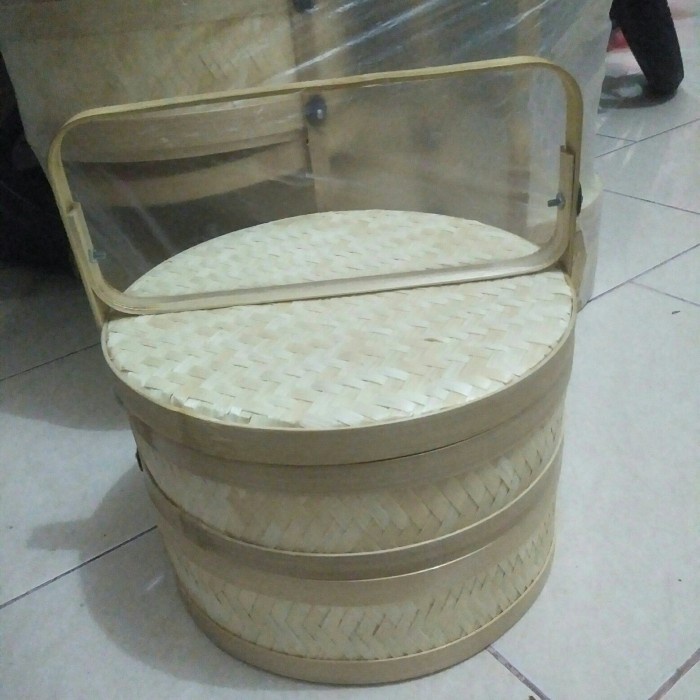 rantang bambu susun 2 rantang bambu bulat susun 2 uk 30 hampers tenong