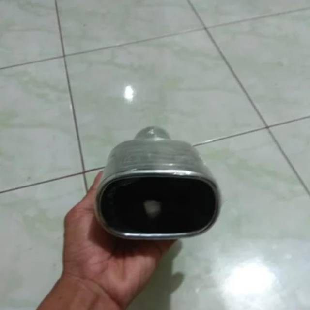 Knalpot buntut mobil jet bus bis  buz mono bulat oval