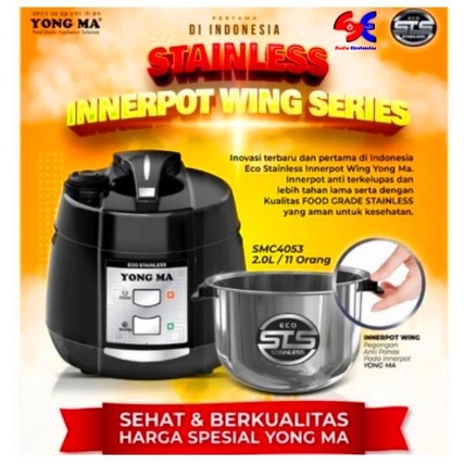 Magic Com Yong Ma 2 Liter Stainless Rice Cooker Yong Ma Terbaru
