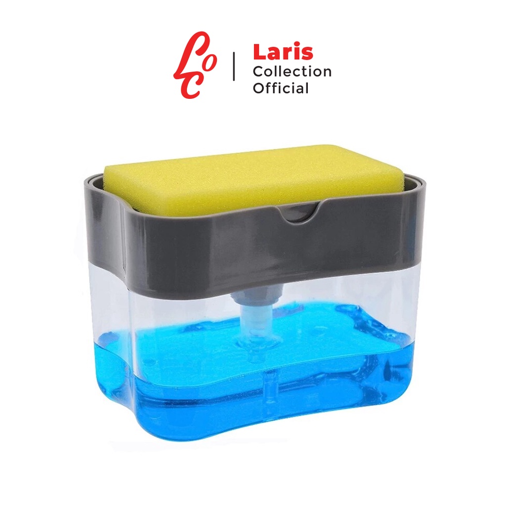 Kotak Dispenser Sabun Sabun Cuci Piring Hand Push Sponge Portable Clean Dishes Faster