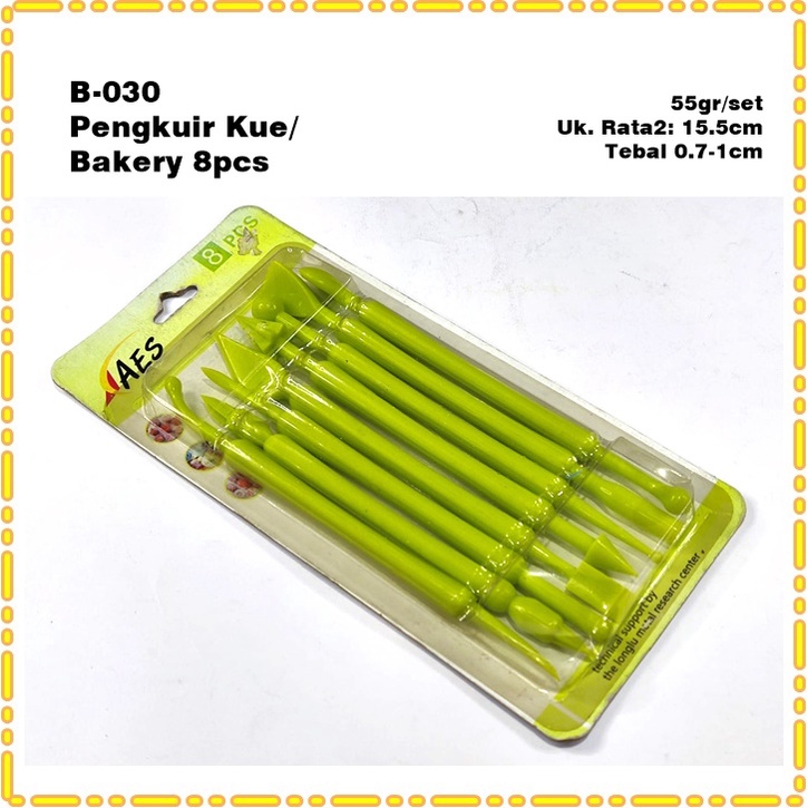 [8in1] B-030 Set Pengkuir/Penghias Kue Bakery 8pcs