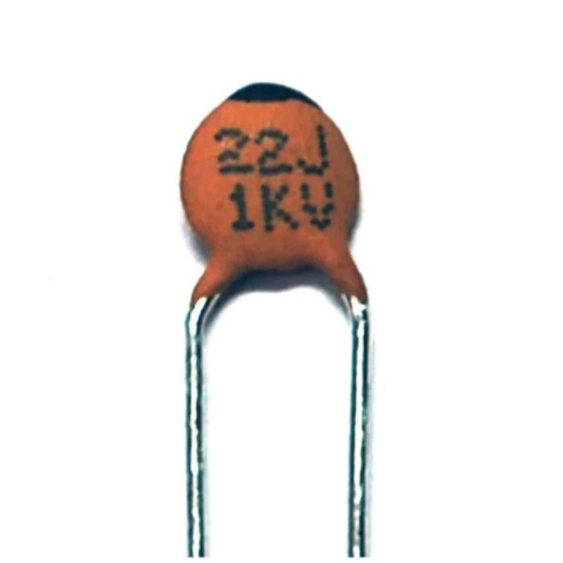 Disc Ceramic Capacitor 22pF 1KV J ±5% NP0 Pitch=5mm RoHS Taiwan NPO