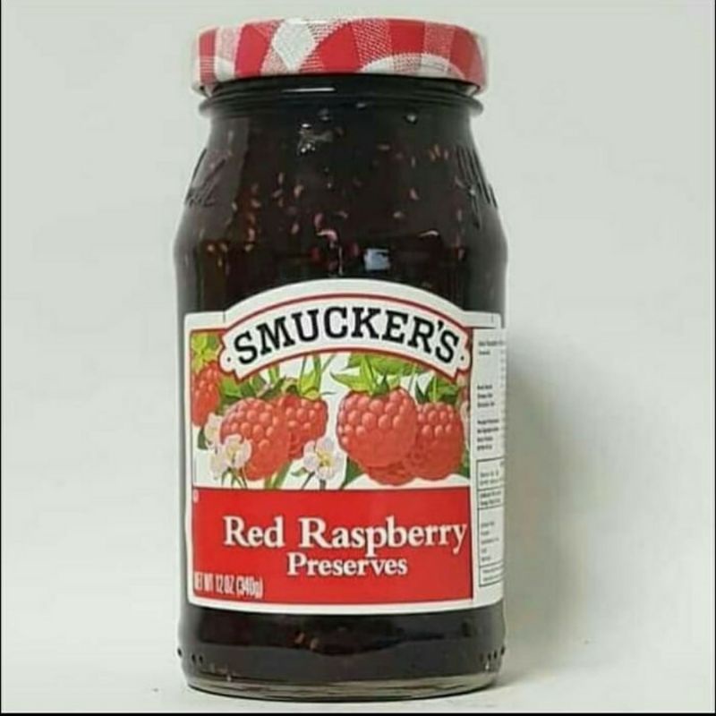 

SMUCKERS SELAI RED RASPBERRY PRESERVES - SELAI ROTI SMUCKERS RASA RASPBERRY