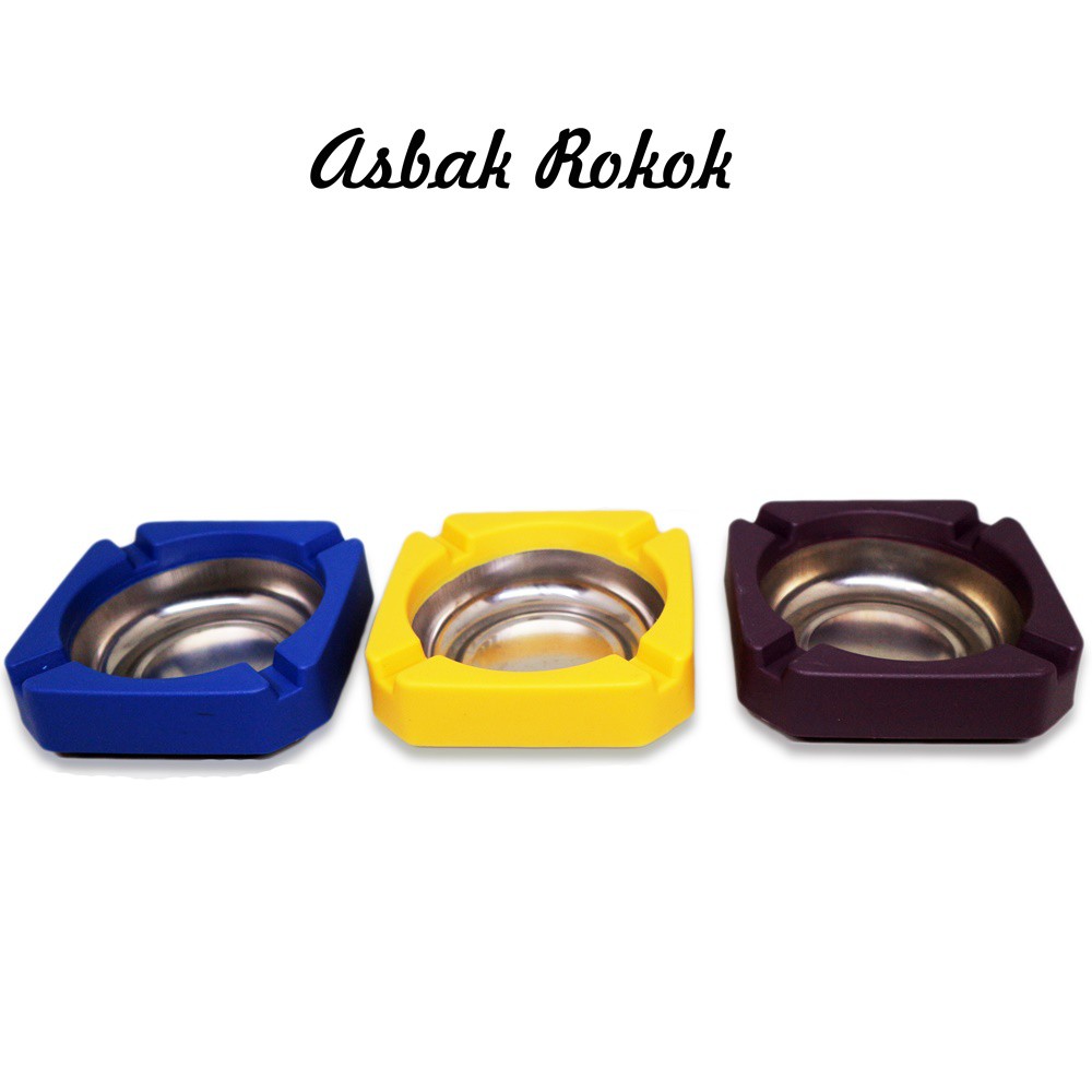 Asbak Rokok Stainless Steel - Plastik