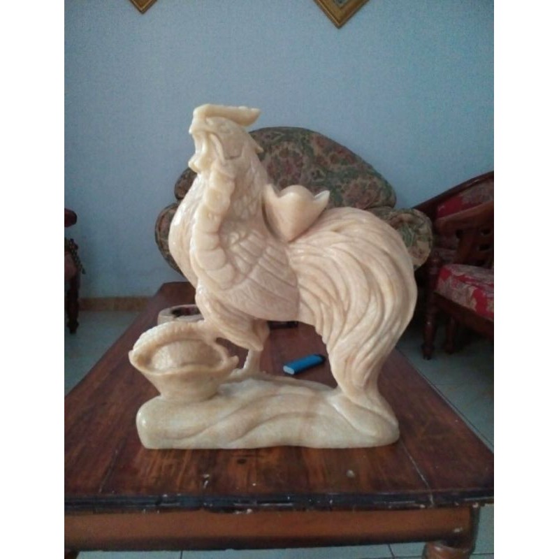 Patung Ayam Jago Onyx
