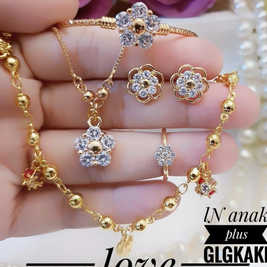 Xuping set perhiasan anak lapis emas 18k 2820i