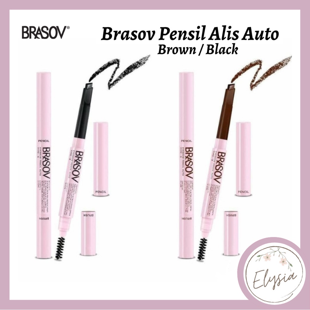 BRASOV EYEBROW PENCIL AUTOMATIC Type B / PENSIL ALIS PUTAR + SIKAT BPOM