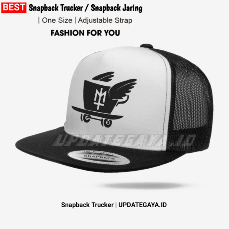 Topi Snapback Jaring MATERNAL DISASTER / Topi Snapback Trucker / Topi Distro