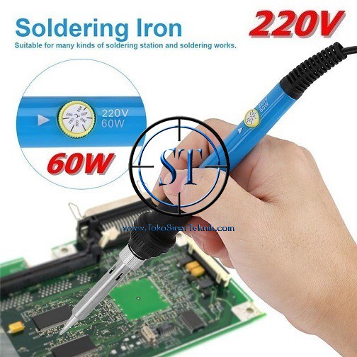 Solder Electric Setelan Suhu 60W 450 Derajat Soldering Iron Adjustable 60 watt Temperature Set Dudukan plus Mata Solder Set