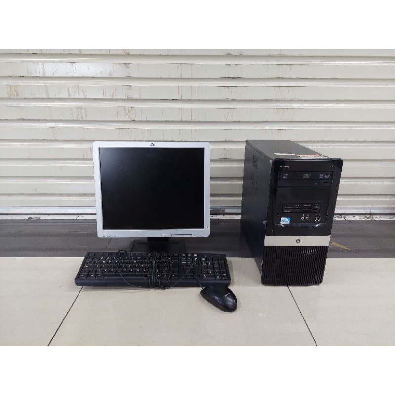 JUAL PC PAKETAN CORE DUO RAM 2 GB HDD 160 GB MONITOR 17 INCHI KEYBOARD MOUSE SIAP PAKAI