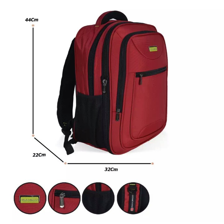 Polo cavallo tas ransel laptop pria dan wanita tas punggung backpack original + free rain cover