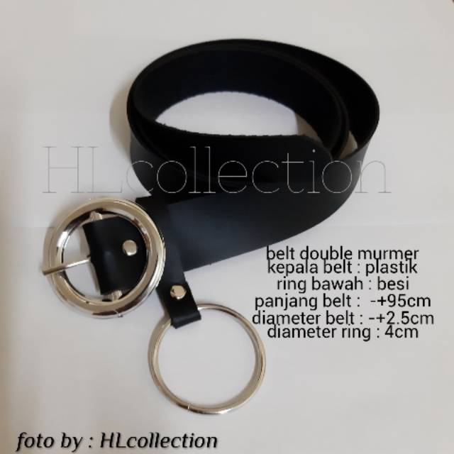 ikat Pinggang Wanita Ring Belt double / Gaya Retro Boho Bahan Metal dengan Gesper untuk wanita