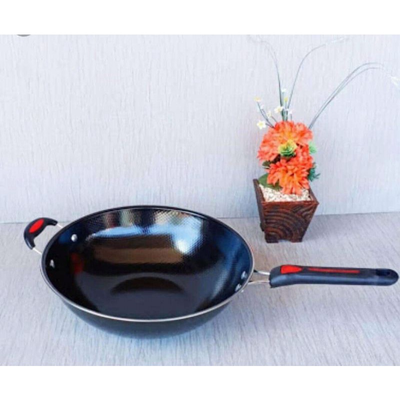 wajan enamel gagang / wajan enamel kuping