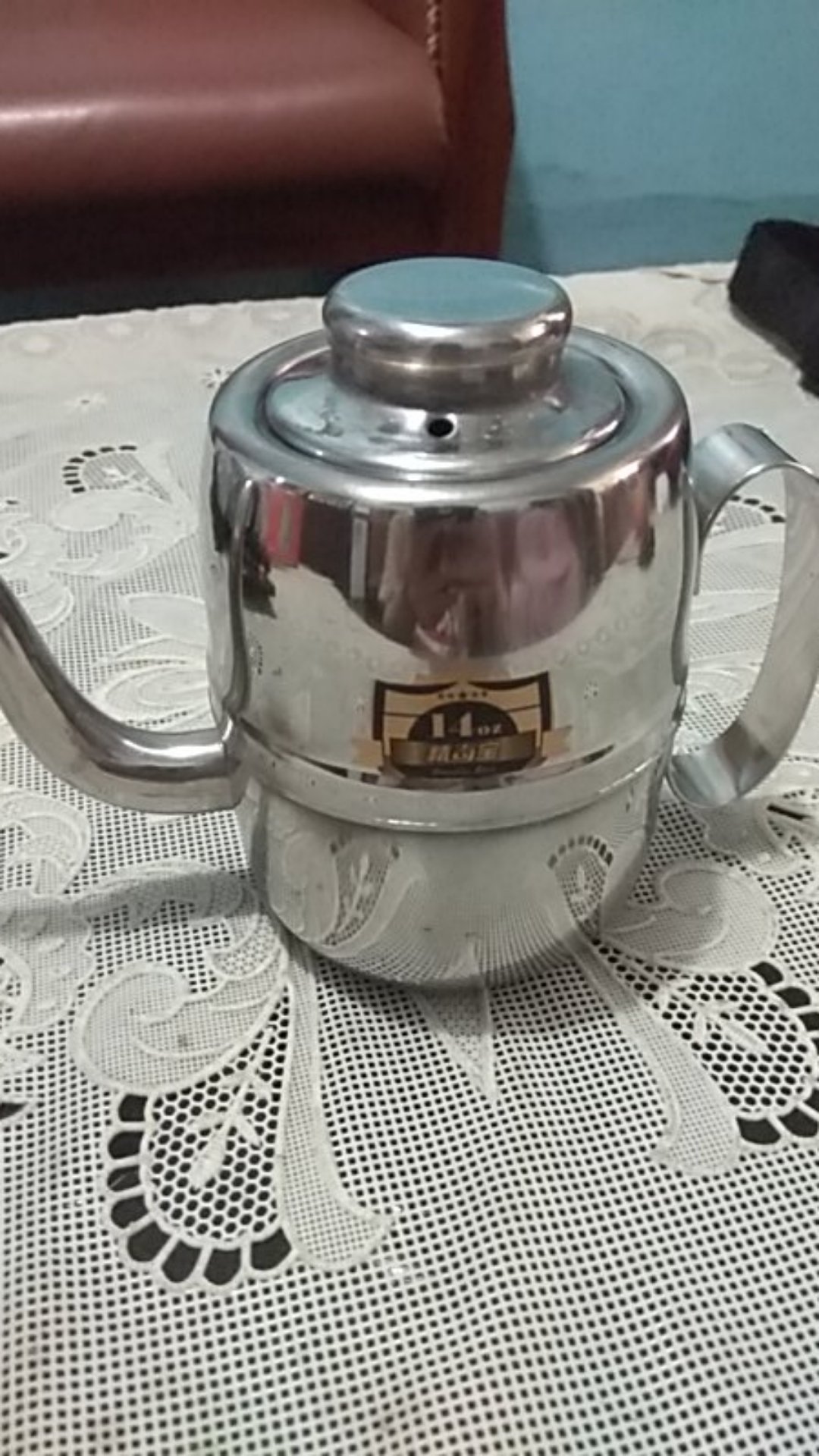 Teko Kopi Mini Leher Angsa 14 Oz / Coffee Pot Olive Kettle Goose Neck 400ml